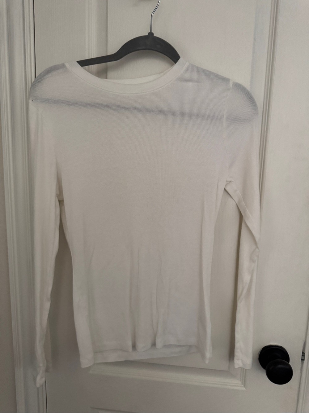 a new day White Long Sleeve Crewneck Tee